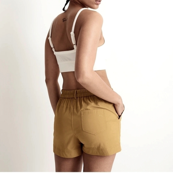 Madewell Zip-Front Tapered Shorts in Citrus Lime size XL NWT NL318 - Picture 3 of 12